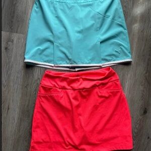 Puma Women's Pencil Skirt - Aqua and Coral